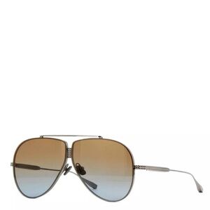 Valentino XVI Black Rhodium/Dark Brown Shaded Blue Gradient (BLK) Sunglasses